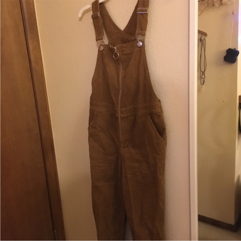 AWESOME Zip-Up Brown Corduroy Overalls!!! Size 4